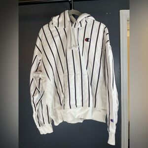 Vintage Champion Reverse Weave Women’s Hoodie - Striped